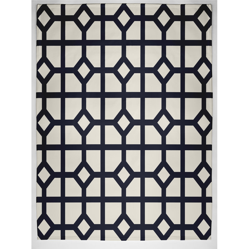 Renata Plain Weave / Muslin Throw Blanket, Navy