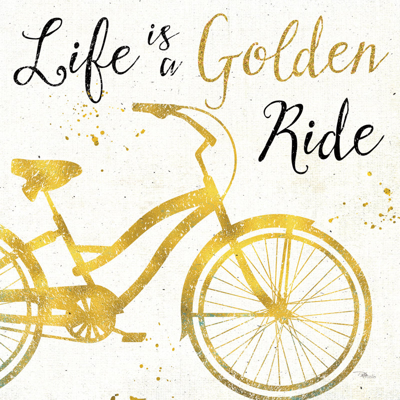 Golden Ride I, H 36 po x l 36 po, Cadre simple argenté, Non