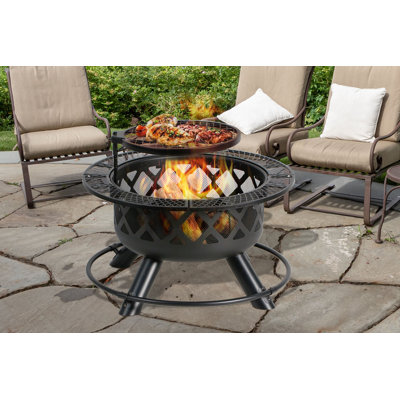 Round Steel Wood Burning Smokeless Fire Pit