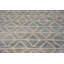 Tapis contemporain moderne surdimensionné à motif géométrique bleu clair / blanc unique en son genre