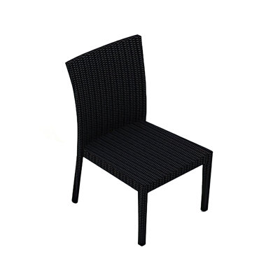 Kaneb Patio Dining Slide Chair with Cushion by Lark Manor