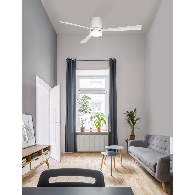 132cm Ceiling Fan with LED Lights, White