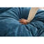 Chaise longue en chenille bleue avec tiroir et boîte de rangement-56795129