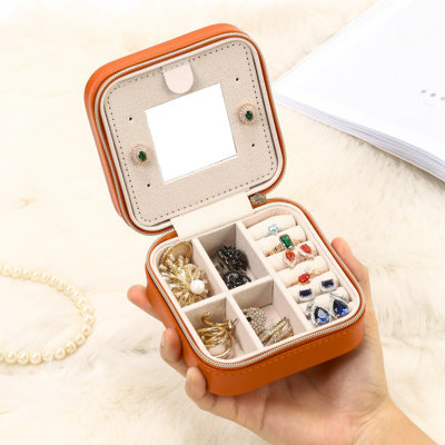4-pack Mini Portable Jewellery Box Orange