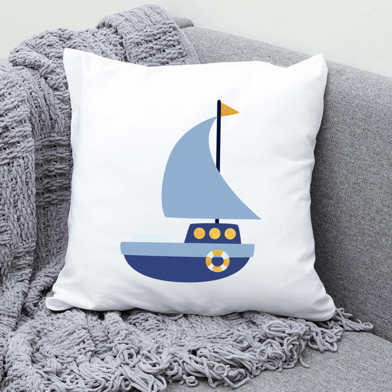 Nautical Sea Life_13 - Coussin décoratif en polyester, H 20 po x l 20 po