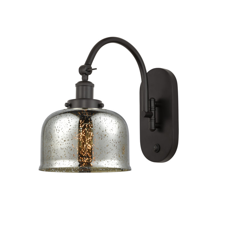 Applique à 1 lumière 8 po avec bras pivotant Shauna Bell, Ampoule non incluse, Bronze huilé