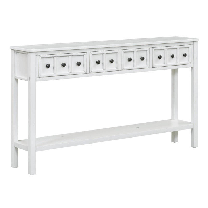 Console d'entrée rustique, Blanc antique