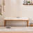 Entryway Upholstered Bench 52.8'' With Solid Wooden Legs, Beige Velvet Shoe Bench Easy To Assemble-403227023