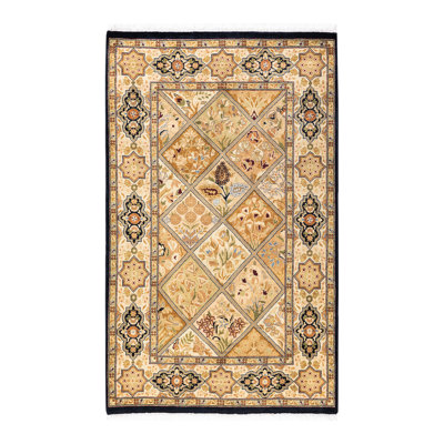 Hand Knotted Wool Traditional Hayner Brown Area Rug 2' 8"" x 4' 4 -  The Twillery Co.Â®, 2E862B2DEBC640B7BFCB0FA2D5C801EC