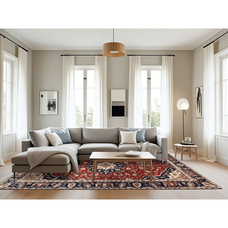 Tapis brun lavable à la machine, Rectangulaire 8 pi x 10 pi