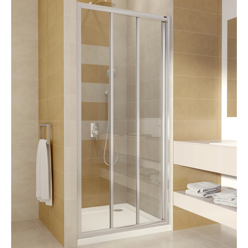 Bridgeway 800mm W x 1850mm H Single Added Framed Shower Door with Glass