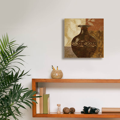  «Ethnic Vase 3» par Alonzo Saunders, art mural sur toile, 12 po x 12 po