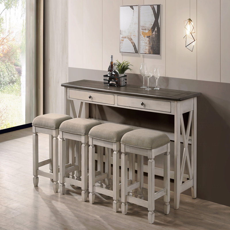 Console avec 4 tabourets