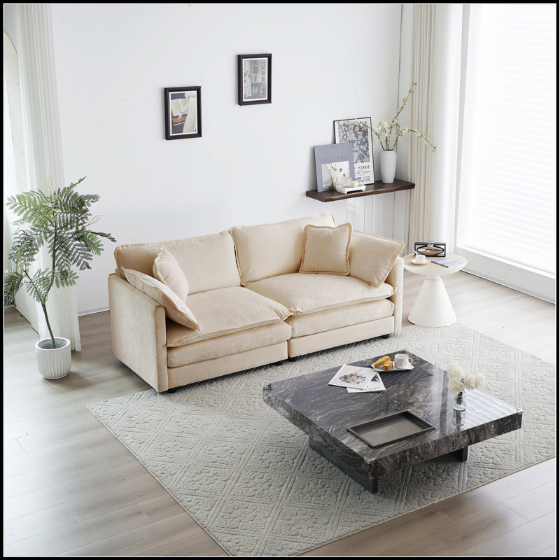 Modern Fabric Loveseat Sofa Couch