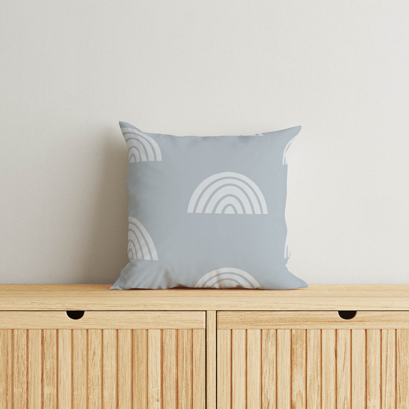 Coussin Plain Bows Match, Bleu ardoise, H 20 po x l 20 po