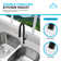 KBFmore 17.63 Inch Dual Function Stainless Steel Kitchen Faucet with Pull Out Down Spray Head
