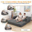 Convertible Sleeper Sofa With Removable Armrests, Corduroy Fabric Sofa Couch, No Assembly Required For Living Room, Dorm, Studio-849271566-854940552