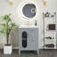 Ensemble de meuble-lavabo simple 24 po avec plateau en céramique Jermia-1566756502