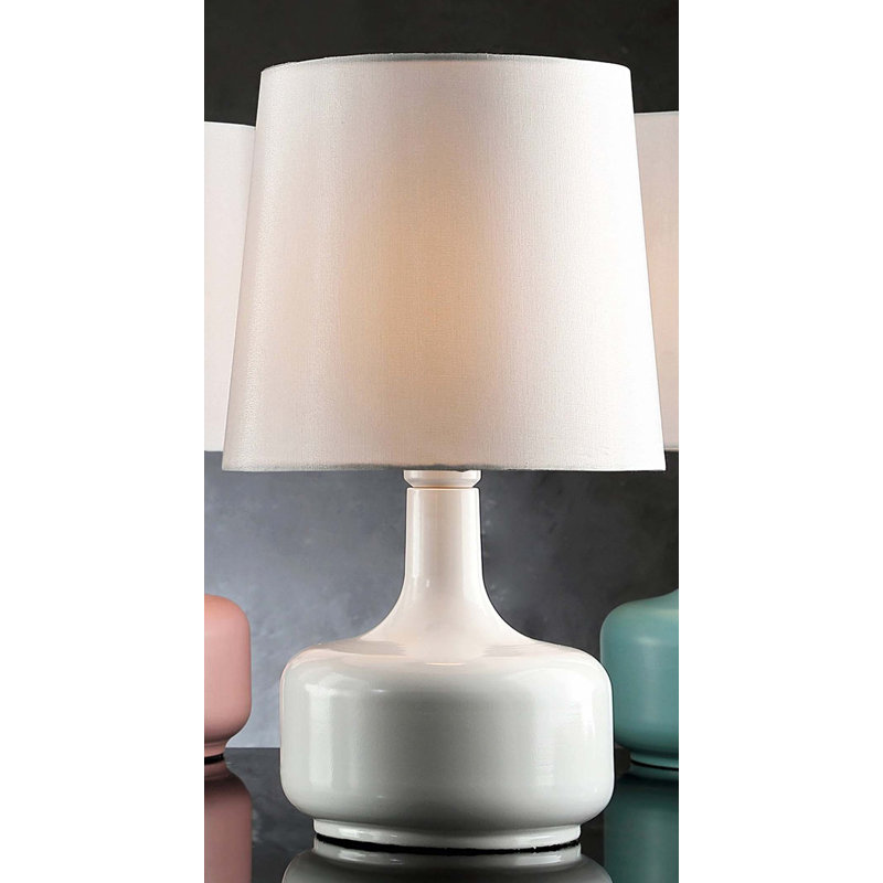 Lampe de table 17,5 "Cheru" Mid-Century, Blanc