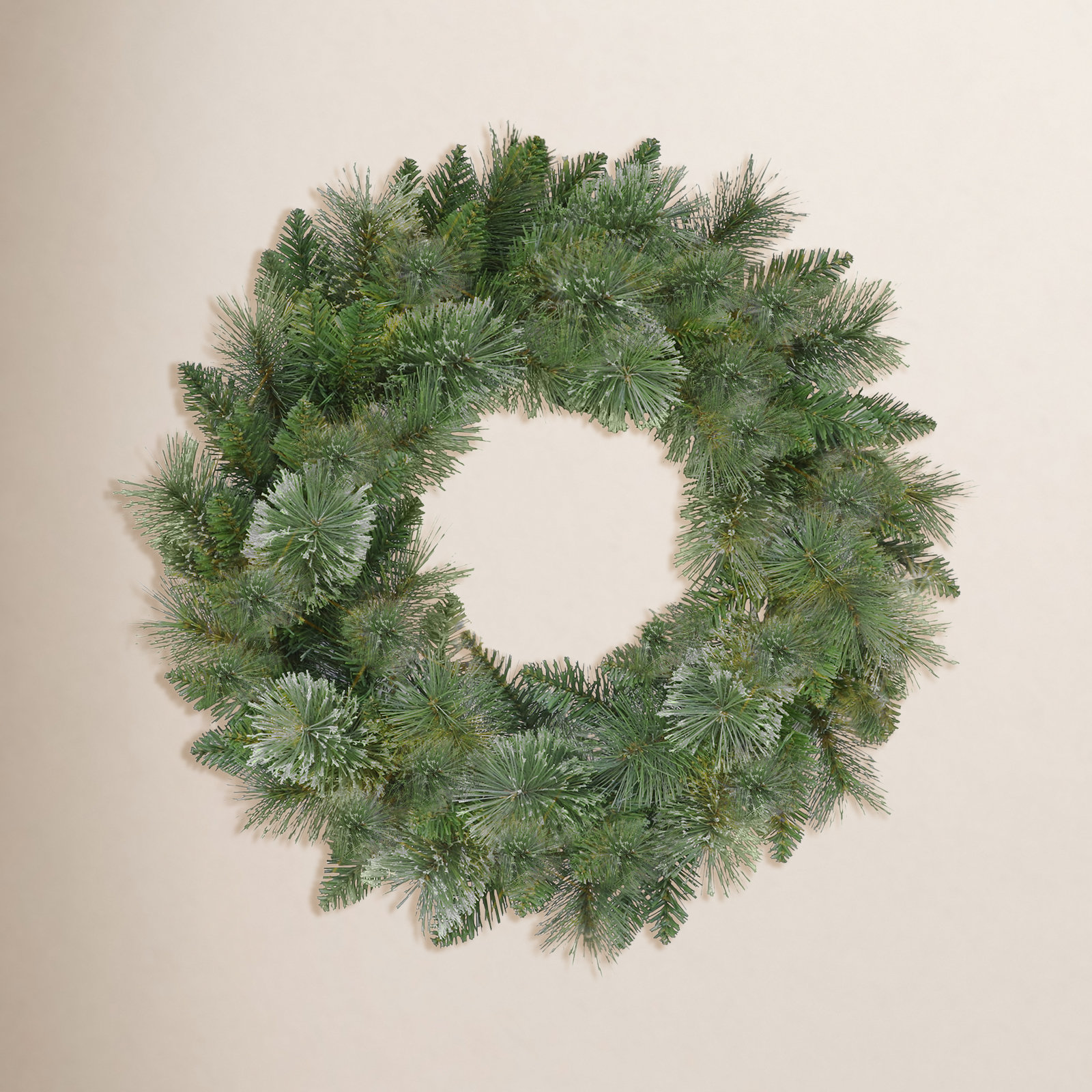 24'' Faux Pine Lighted Wreath