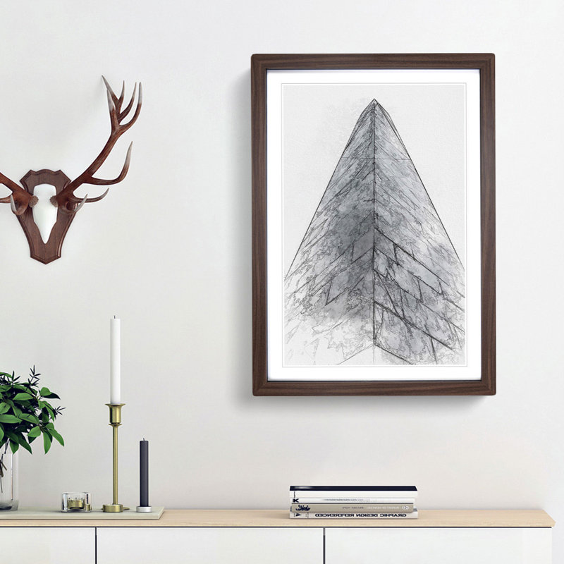 Sketching the Architecture Vol.41 - Picture Frame Drawing Print, Walnut Framed, 36cm H x 27cm W x 2cm D