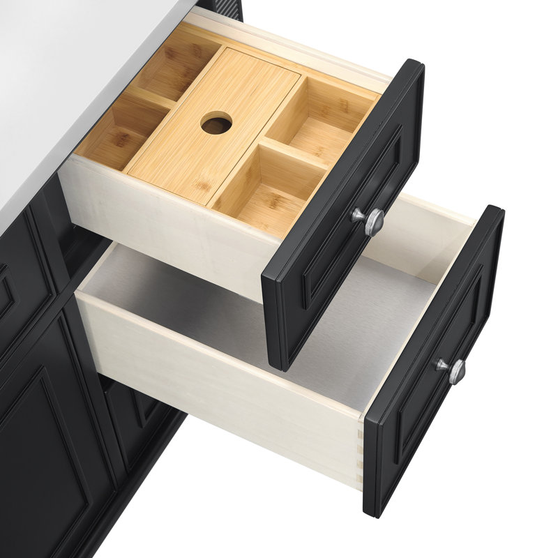 Lorelai 48'' W Single Vanity, Black Onyx, Ethereal Noctis