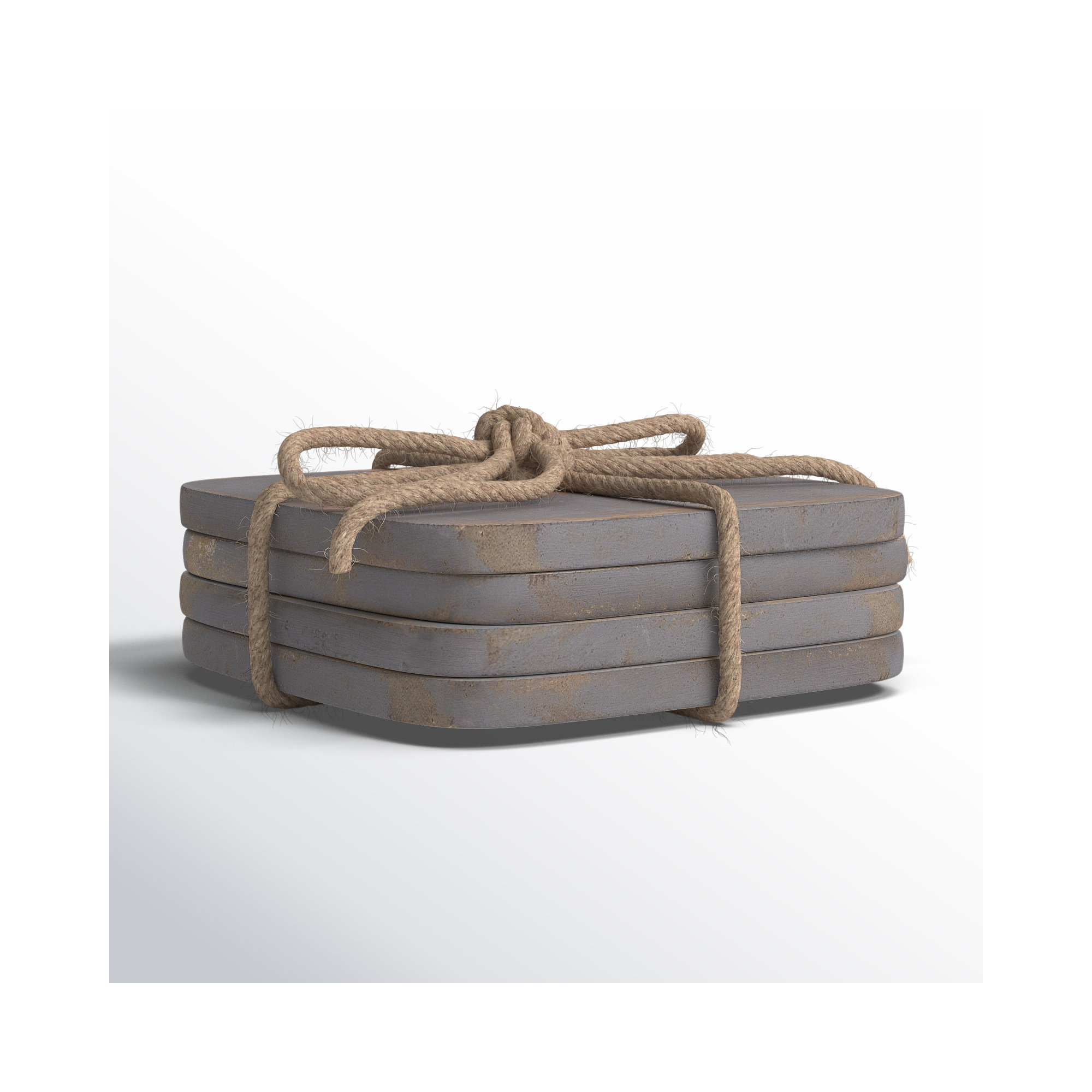 Amorita Wood Coaster, Gray