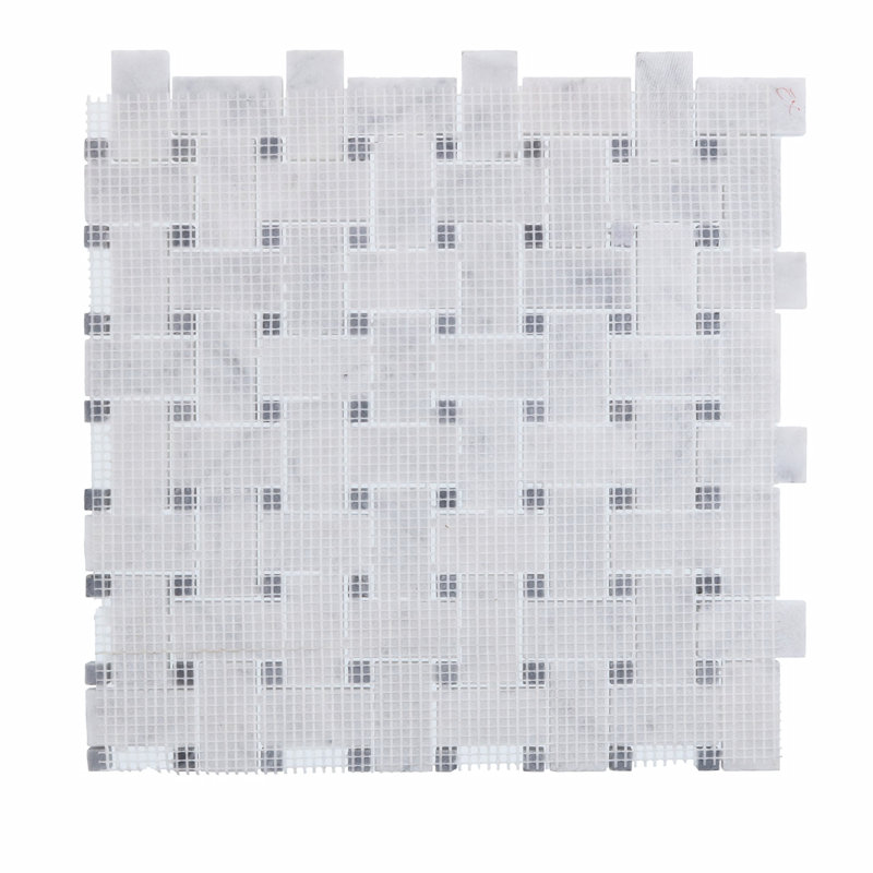 2" x 3" Marble Baskeweave Mosaic Wall & Floor Tile, Essex