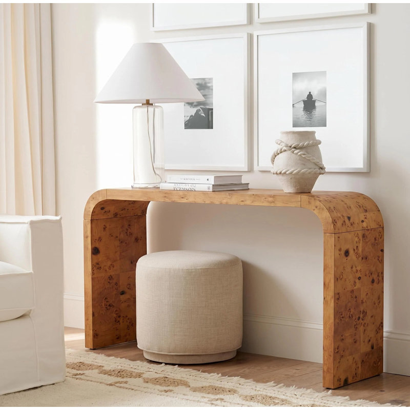 Console en bois grain de bois naturel unique, Chêne