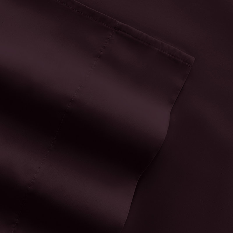 Sheet Set Solid Microfiber Ultra Soft Bedding, Purple, California King Sheet Set with 2 Pillowcases