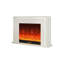 Foyer électrique blanc en bois massif-2124803001-2124803007