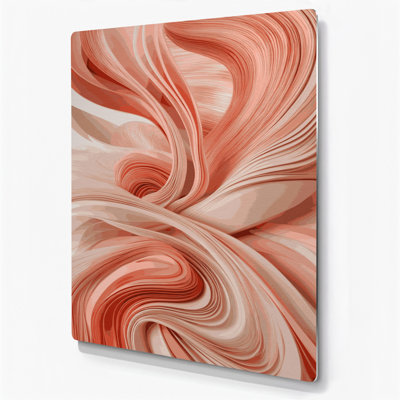 Digital Abstraction 12 Beige Metal Wall Art