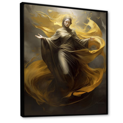 Ascendant en gris et jaune sur toile