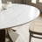 Aversa Modern Round Dining Table, Sintered Stone & Travertine Top | Solid Wood Base, 1-Step Easy Assembly For Dining Room-930410352-930410353