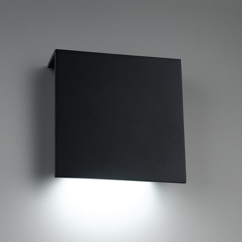 Square 1 - Light Outdoor Bulkhead Light, Black, 10" H x 10" W x 2.375" D