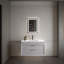 Miroir de salle de bain à DEL avec éclairage de façade en verre trempé anti-buée-529725853