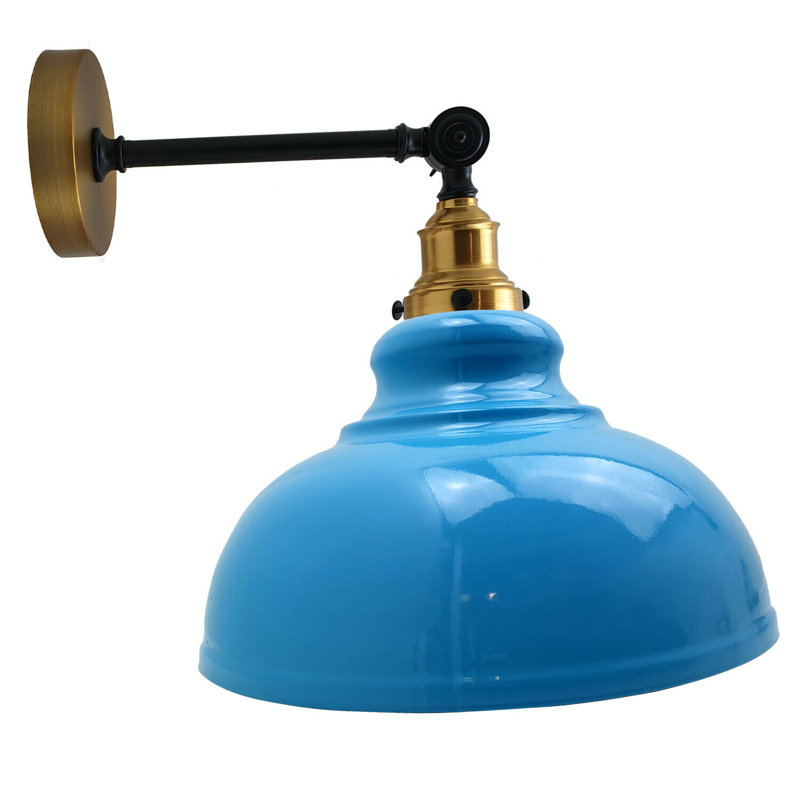 Hyannis Swing Arm Sconce, Gold, Blue