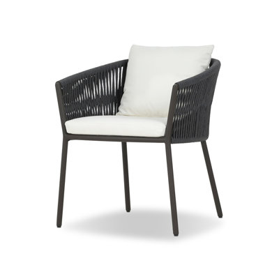 Outdoor Dining Armchair with Cushions