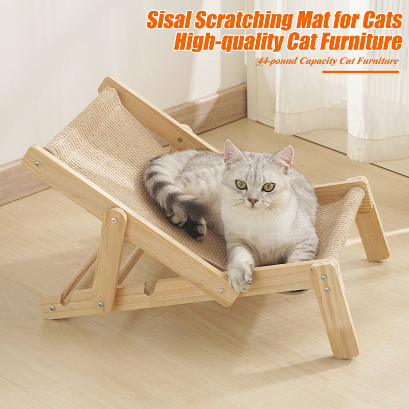 Fauteuil inclinable pour chat en sisal