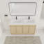 Meuble-lavabo double autoportant 60 po avec plateau en résine 60 po