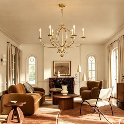 6 - Light Candelabra Chandelier for Dinning Room