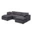 Canapé modulaire moelleux modulaire en chenille extra doux en forme de U avec repose-pieds et accoudoirs-955975998