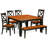 Teressa Solid Wood Top Four Leg Dining Set-201206148