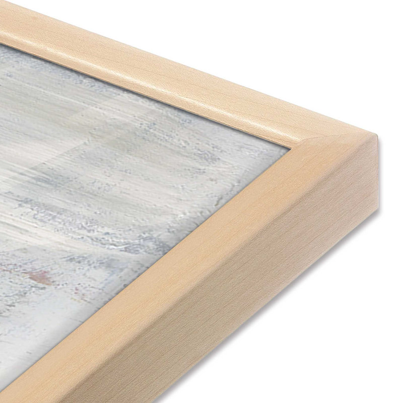 Ensemble de 2 impressions Waves of Neutral Energy, 14 po x 11 po, Érable brut encadré, H 37,5 po x l 49,5 po x P 1,25 po