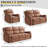Ilkeston 3-Piece Manual Reclining Faux Leather Living Room Set with Built-in Cupholder-94679024
