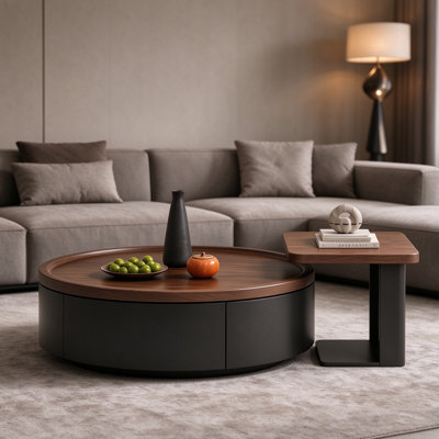Minimalist Coffee Table with Storage Drawers