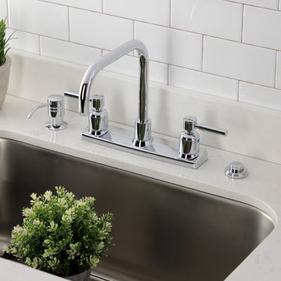 Kingston Brass Concord Two-Handle 2-Hole 8" Centerset Kitchen Faucet