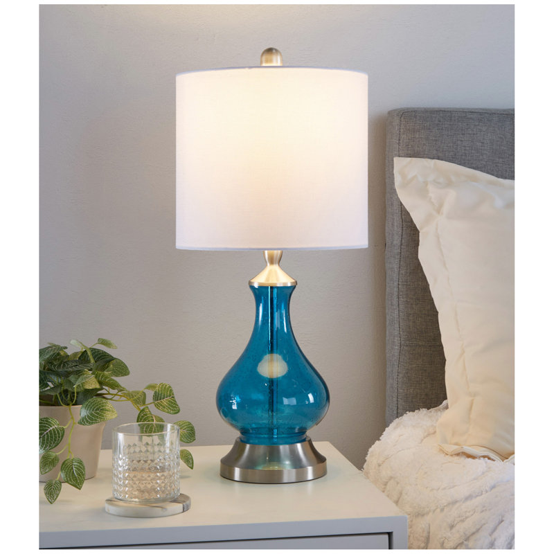 Lampe d'appoint en verre 22 po Jasmine