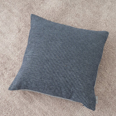Elsa Reversible Pinstripes Striped Reversible Throw Pillow