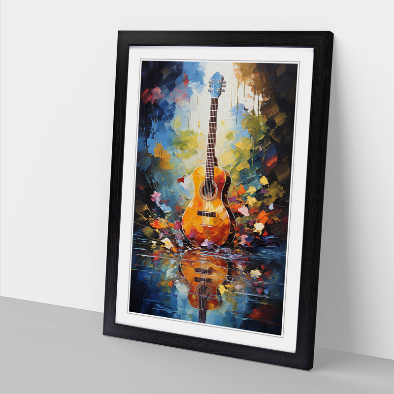Guitar Impressionism - Framed Print
